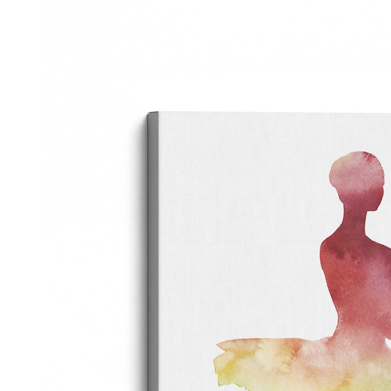 Silhouette arc-en-ciel aquarelle ballet III, Toile tendue, H 30 po x l 20 po, Toile tendue