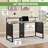 Poukner 60" Desk with Hutch Shelf-212566942