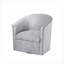 Fauteuil d'appoint pivotant à 360 degrés à siège simple revêtu de polyester argent poli