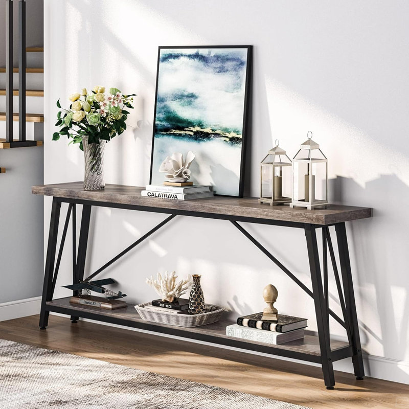 Console Francessca, Gris clair, Noir