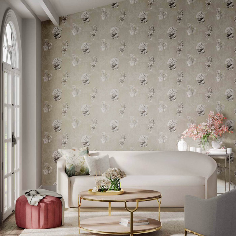 Halfmoon Wallpaper, Silver/Tranquillity