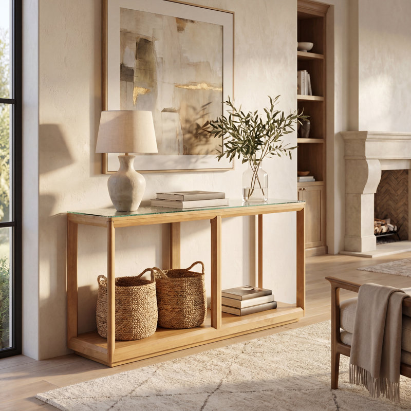 Charde 55.1'' Console Table, Natural