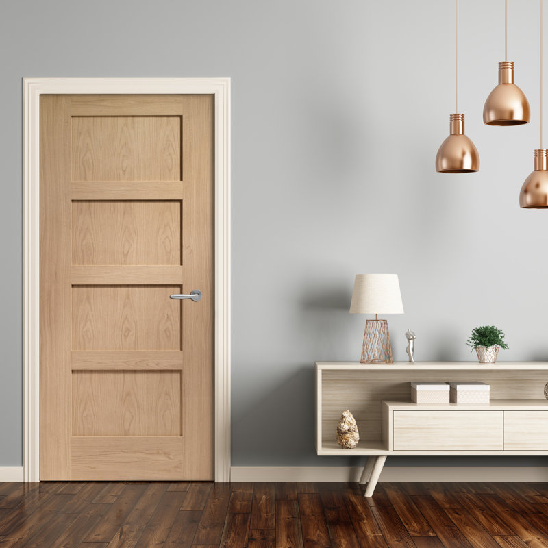 Internal Oak Shaker 4 Panel, 2040mm H x 626mm W x 40mm D