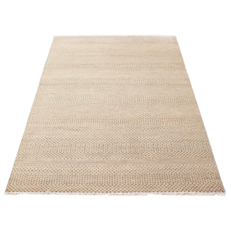 Tapis gris ombre en soie 5 pi 10 po x 9 pi 0 po