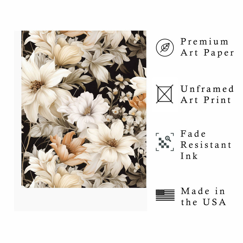 Impression florale florale Wildflowers, H 20 po x l 16 po