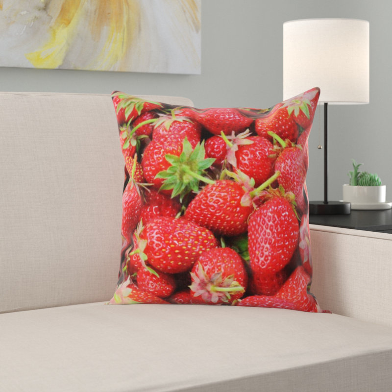 Housse et insert de coussin carré Strawberries