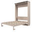 Grand lit escamotable avec lumières DEL, canapé-lit convertible peu encombrant, beige