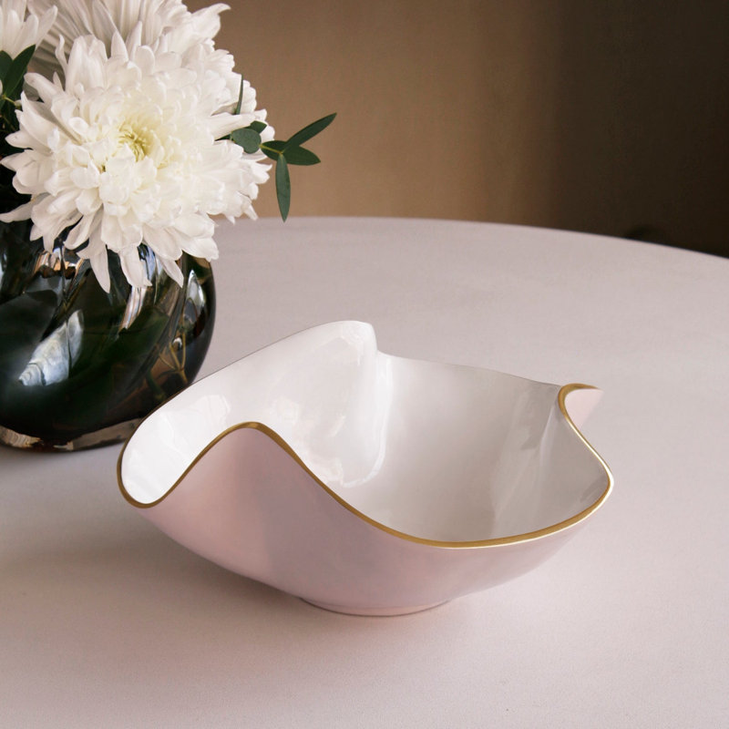 Bol moyen Encanto Aries, Blanc / camélia, 8.25"