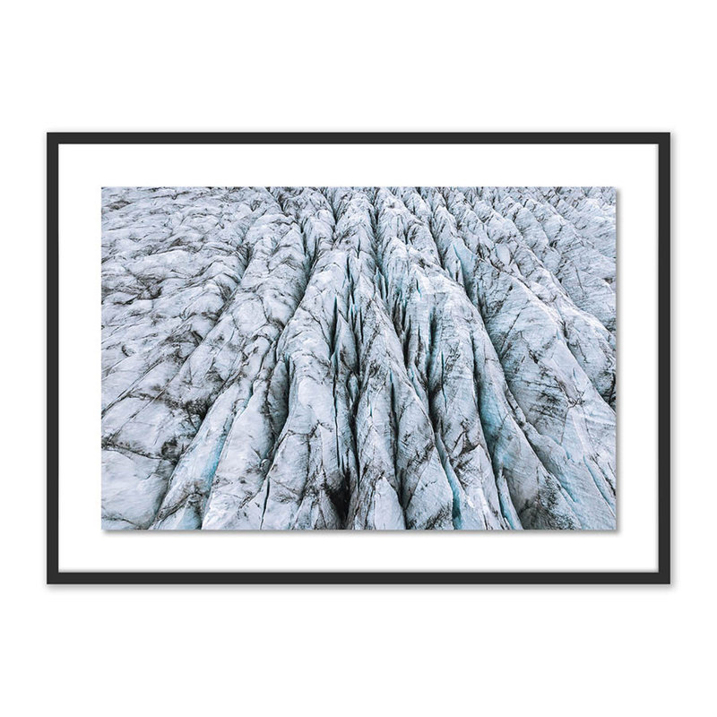 The Frozen Labyrinth II Print by Michael Schauer, 29" H x 40" W x 2.5" D, Black
