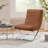 Magdala 26.38"W Modern Tufted Genuine Leather Upholstered Accent Lounge Chair with Stainless Steel Frame-29137016