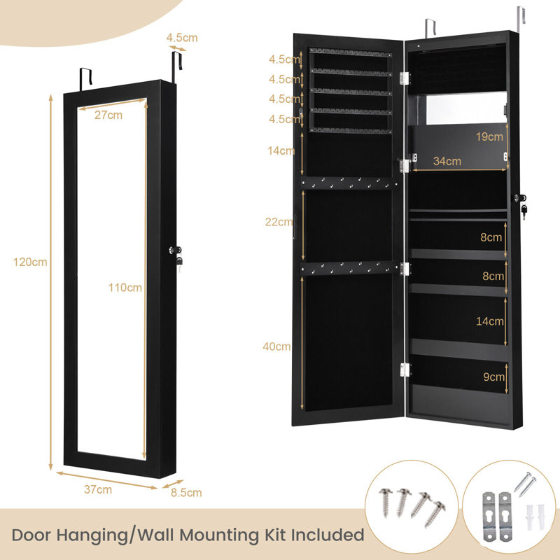 Jewelry Armoire, Black