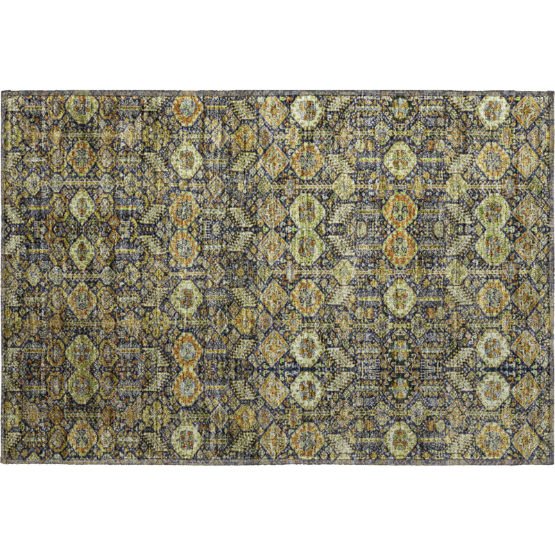 Premium Machine Washable Cerrito AMF574 Paprika Rug, Rectangle 1'8" x 2'6"