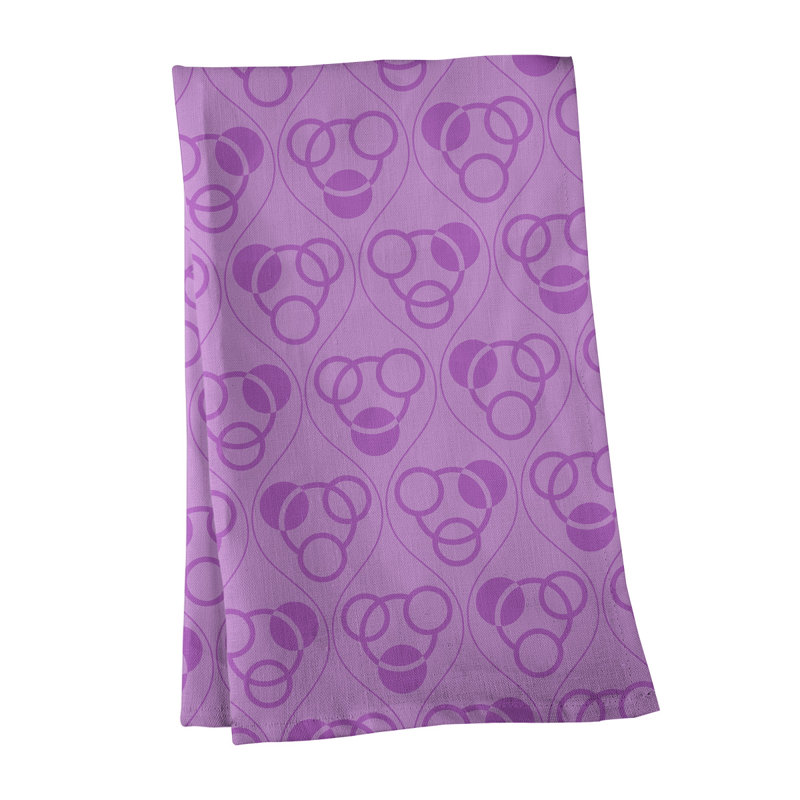 Torchon Circles and Waves, Mauve foncé, Polyester sergé