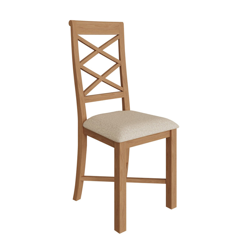 Bisbrooke Double Cross Back Fabric Seat Chair