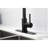 Pull Down Kitchen Faucet In Matt Black Stainless Steel - 360 Rotatable High Nozzle, Corrosion Coating, Single Handle For Convenient Water Flow And Temperature Control With Rust Adjustment-2044636709