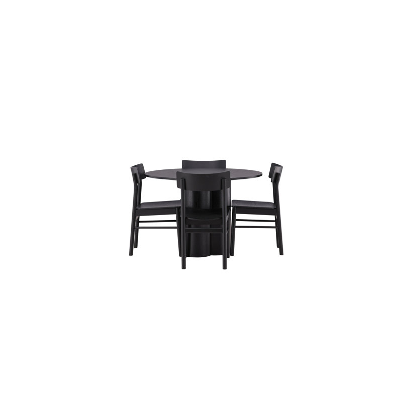 Ensley 4 - Person Dining Set, Black