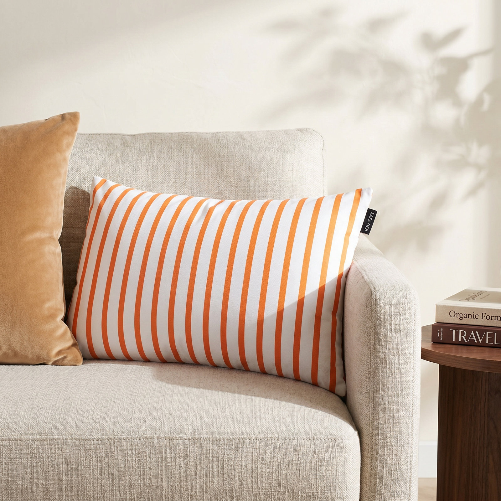 Caley 20" x 12" Throw Pillow, Orange