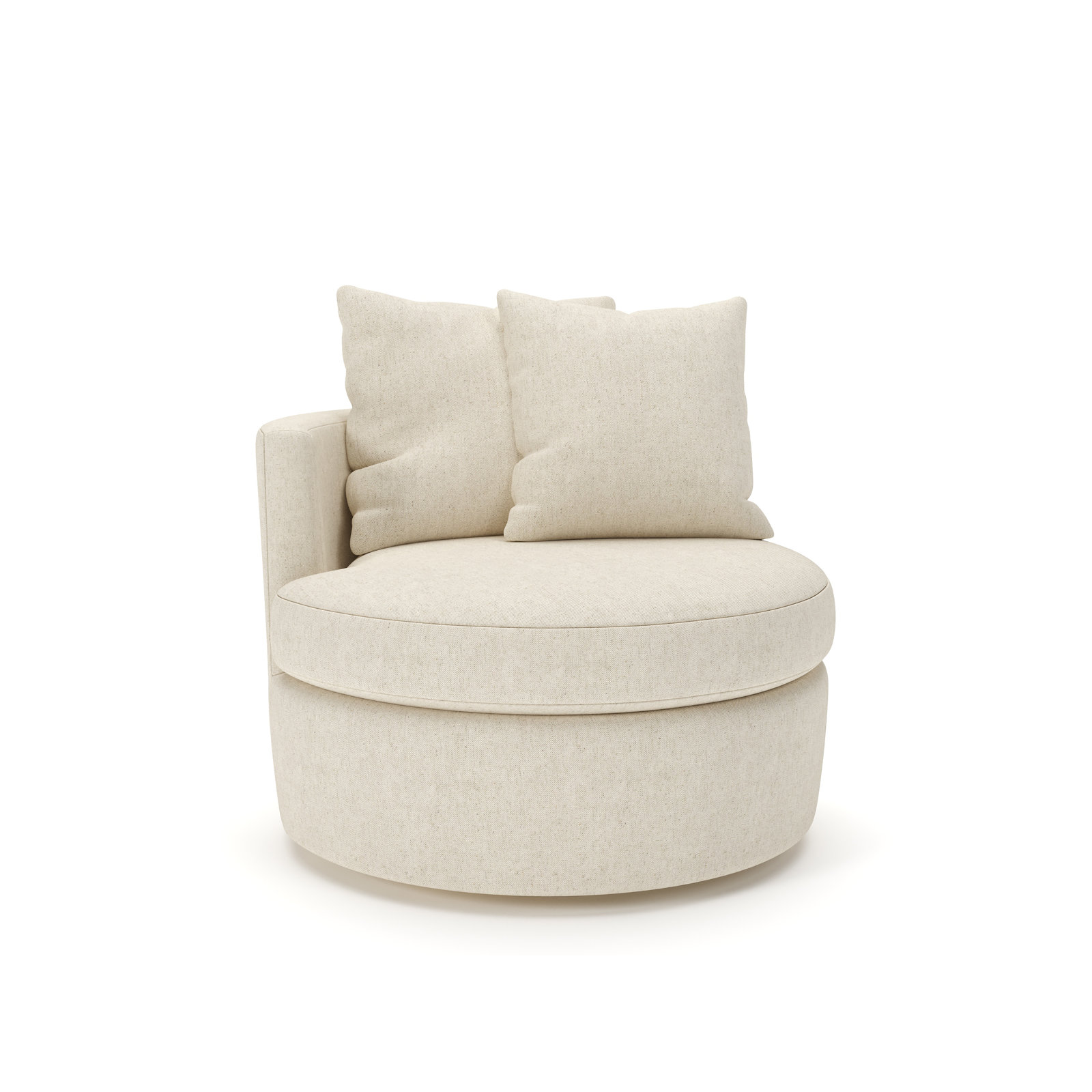 Dara Upholstered Swivel Accent Chair, John Linen Performance Linen Blend