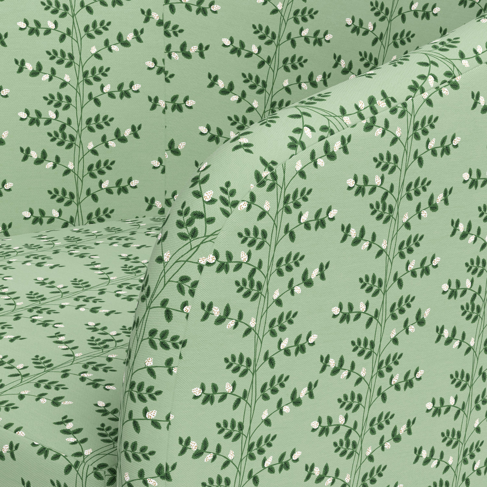 Pembroke Swivel Chair, Climbing Vines Green
