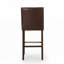 Tabouret de bar 30,5 pouces avec revêtement en polyuréthane brun foncé et repose-pieds en métal-958154321
