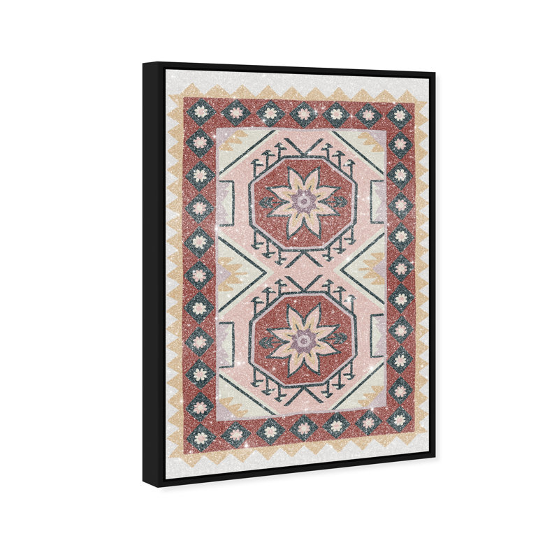 Daylight Damask Print by Oliver Gal, 46"H x 31"W, Black Floater Frame