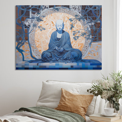 Méditation de Bouddha de la médecine - Illustration rétro - impression