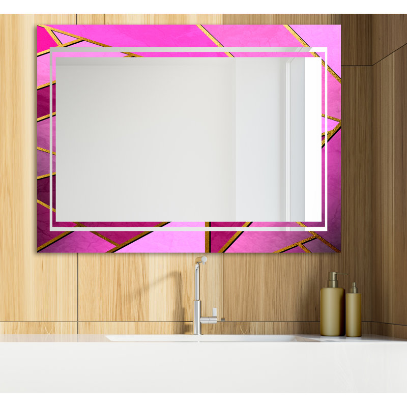 Glam Modern & Contemporary Vanity Mirror, 29.5" H x 39.4" W, Capital Honeycomb 2