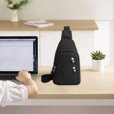 Backpack Sling Bag For Women & Men Crossbody Backpack With Headphone Hole Chest Bag Daypack Crossbody For Travel Sport Hiking