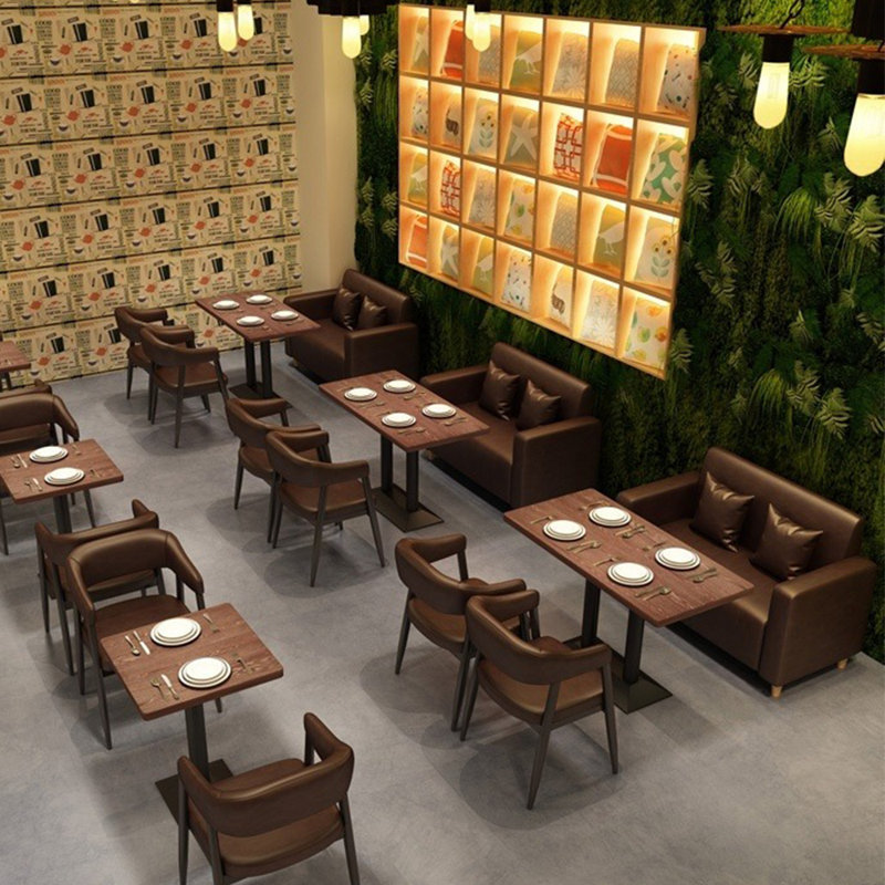 Banc rembourré en similicuir Vintage, Café