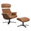 Fauteuil inclinable électrique pivotant en cuir véritable-220257793