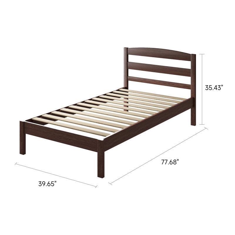 Base de lit en bois avec tête de lit conçue de façon classique