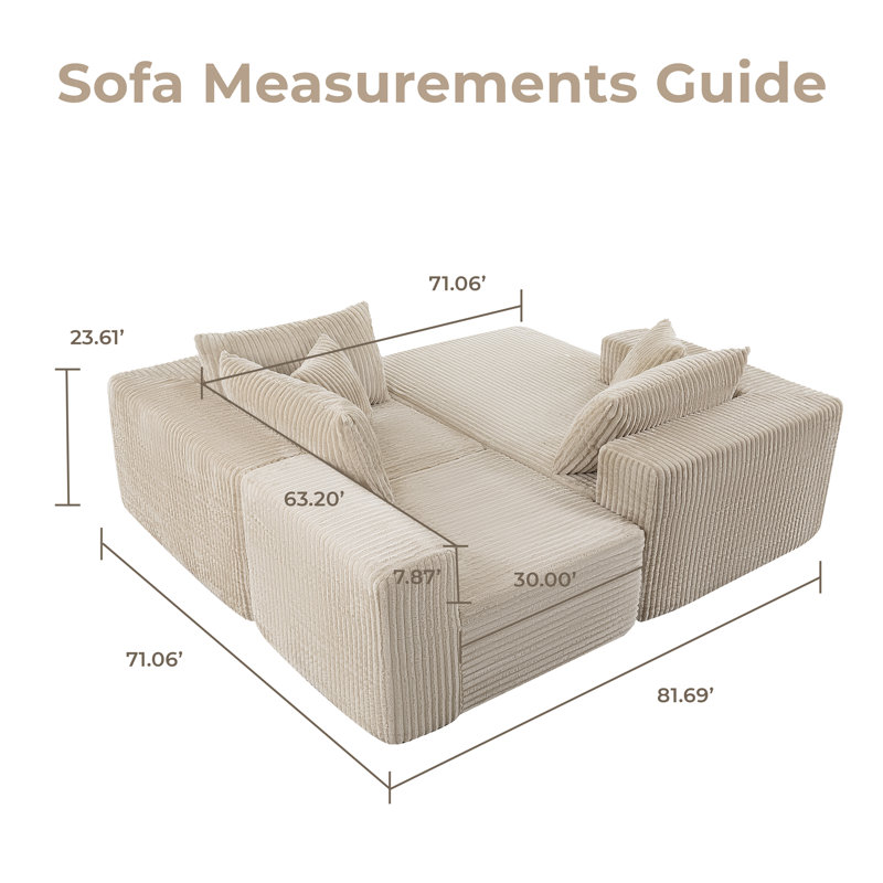 Canapé modulaire Boneless, Beige