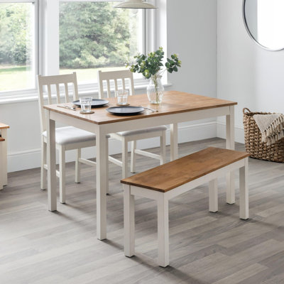 Carmel 4 - Person Solid Oak Dining Set