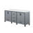 Dark Grey Double Bath Vanity 72 In. W X 22 In. D, With White Quartz Top-855766878
