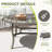 Moffett 52" Round Gray Aluminum Outdoor Dining Table With Umbrella Hole-122684189