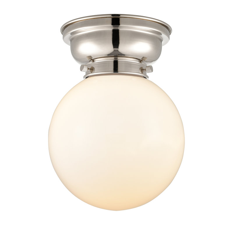 Plafonnier encastré 8 lumières Chippewa, Ampoule non incluse, Blanc mat, Nickel poli