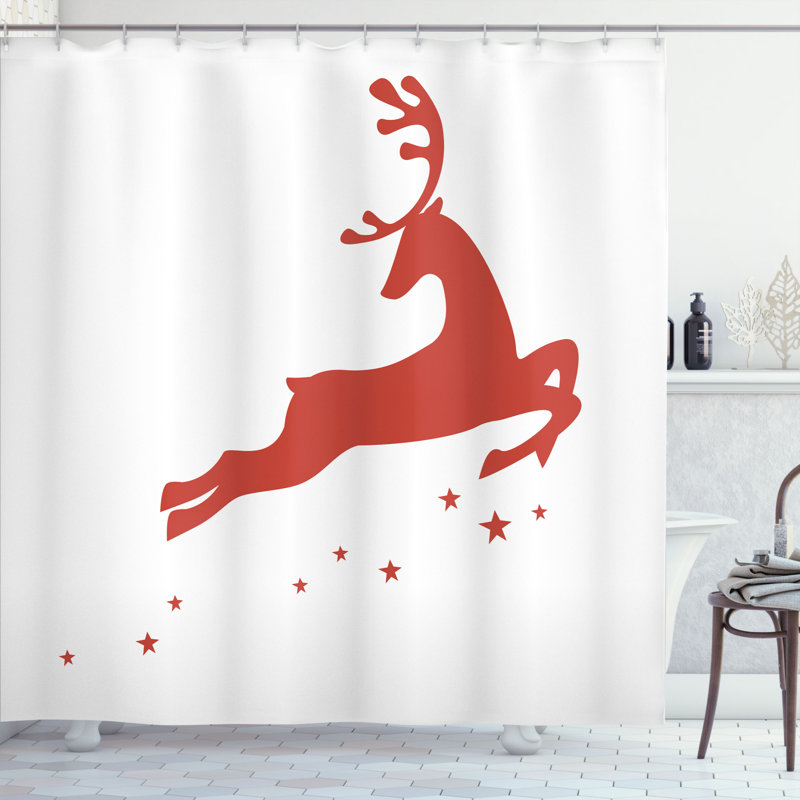 Shower Curtain with Hooks Included, 70" H x 69" W