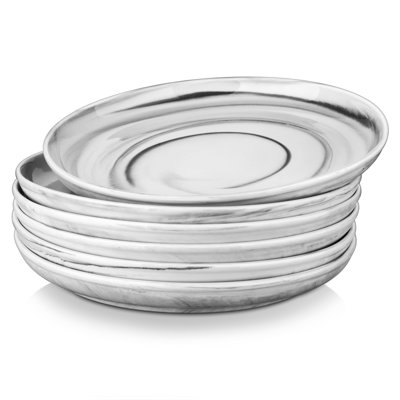 6-Piece 21.5cm Porcelain China Dessert Plate Set