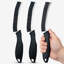 Cheer Collection 3 Piece Crevice Cleaning Brush Set for Grout Tile Gaps Drains and Window Tracks