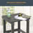 Charcoal Grey Square Outdoor Side Table , 18.7'' in. W 15'' in. D-1843975486