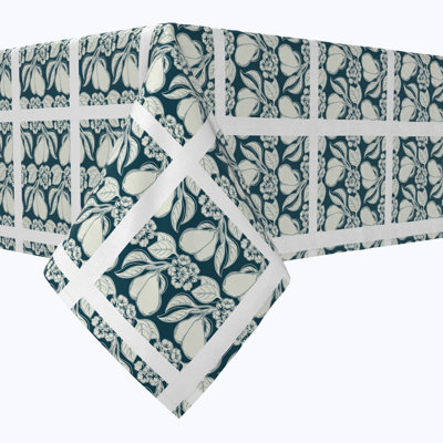 Fabric Textile Products, Inc. Square Tablecloth, 100% Cotton, Floral 98