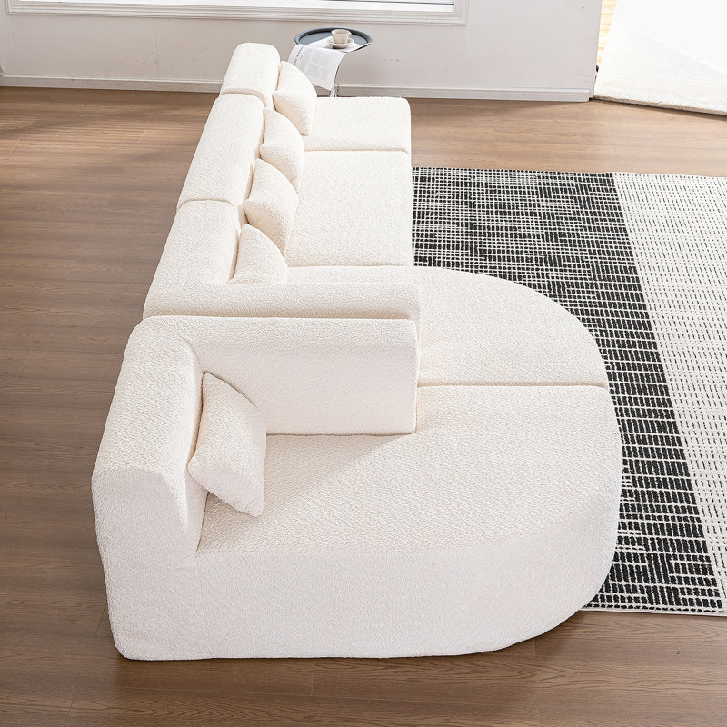 Canapé en polyester confortable pour une vie relaxante et élégante, Beige