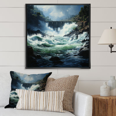 Dam Sublime Power Pointillism II - Landscapes Canvas Prints