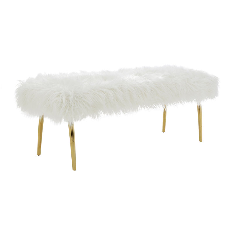 Sabrina Faux Fur Upholstered Bench
