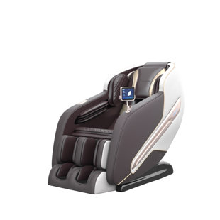 Faux Leather Heated Massage Chair with Ottoman