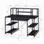 Writing Desk With One Drawer And 8 Open Compartment, Black-853098700