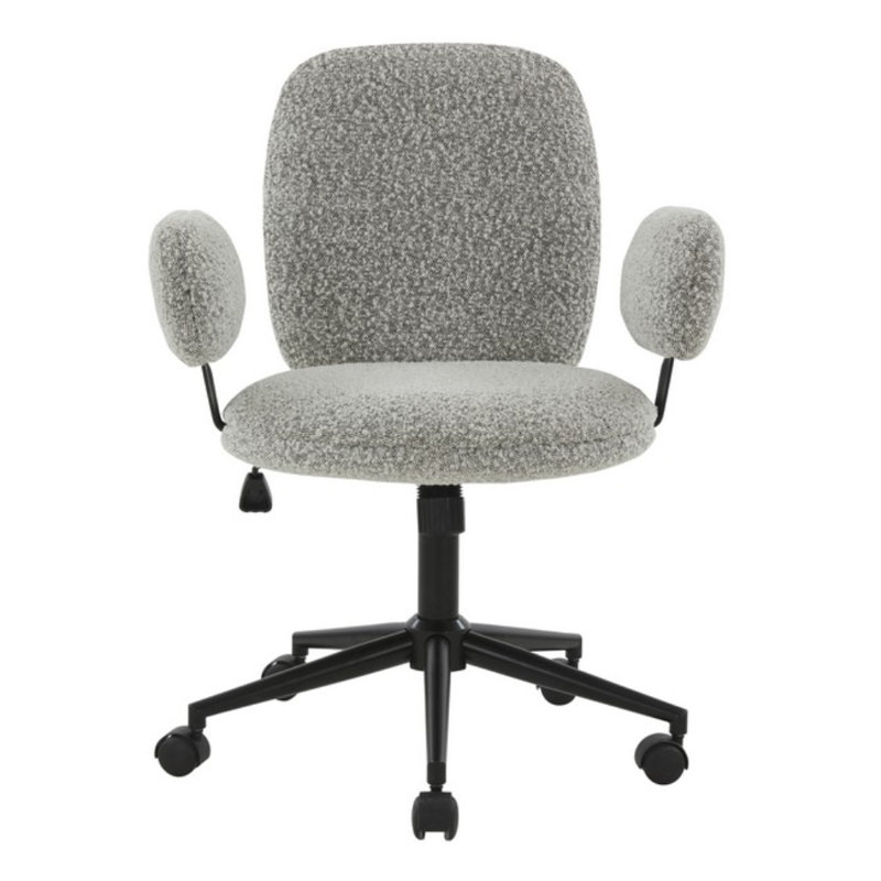 Charilyn Polyester Blend Task Chair, Light Gray
