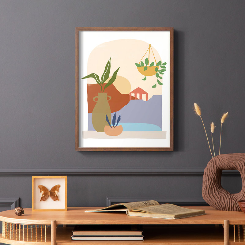 «Paper Scene II», reproduction encadrée de qualité supérieure - prête à être accrochée, Encadrement brun