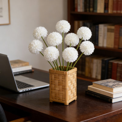 6 pièces de fleurs de chrysanthème artificielles - vraies fleurs artificielles pour vase, décoration de fête de mariage pour bureau à domicile