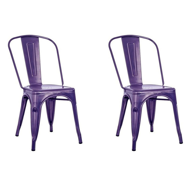 Chaise de patio empilable Hakana, Mauve